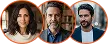 Avatars van tevreden BTC-Syncly 865 gebruikers
